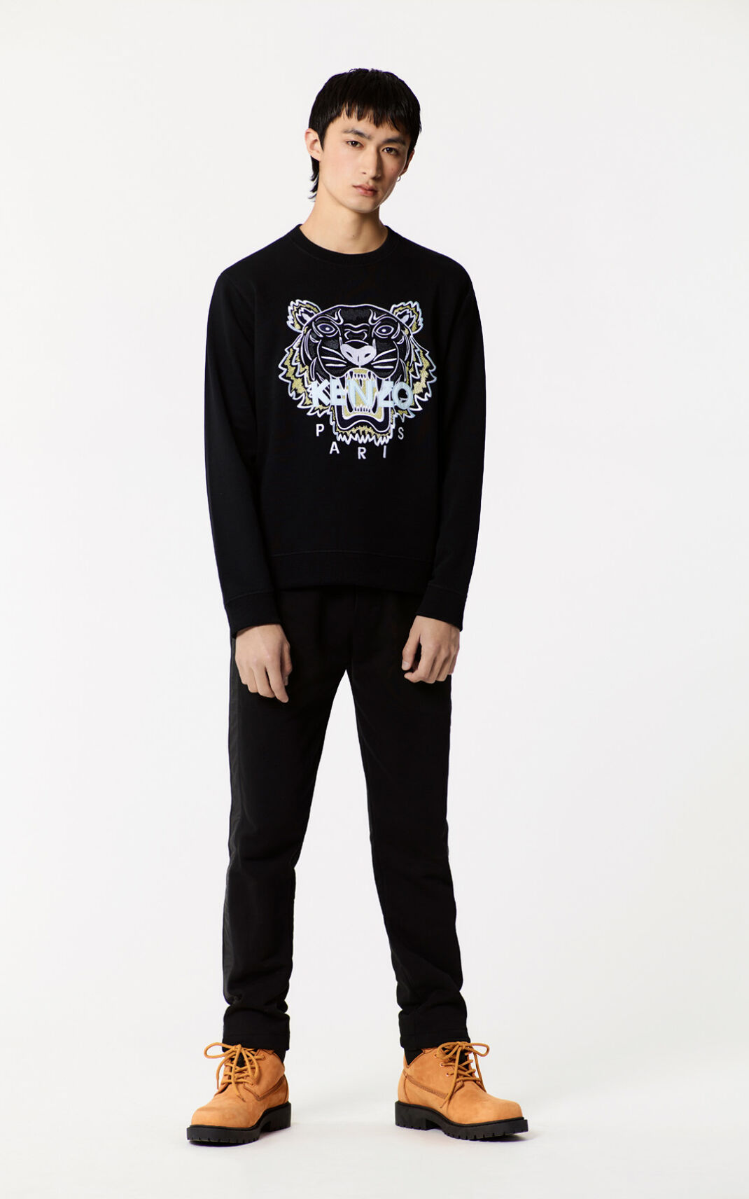 Kenzo Tiger Sweatshirt Black For Mens 8209WBXUF